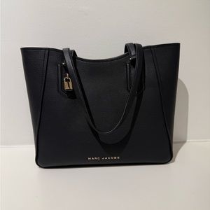 Marc Jacobs Black Leather work Tote Bag